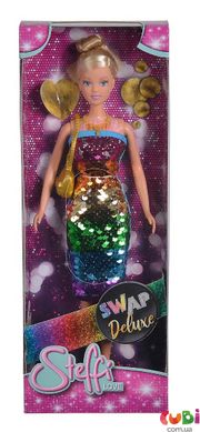 Лялька Штеффі Делюкс. Зміна кольору у сукні з паєтками-хамелеон з аксесуарами, 3+ (573 3448)