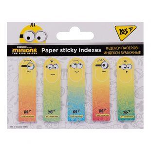 Індекси паперові YES "Minions" 50x15мм, 100 шт (5x20) (170281)