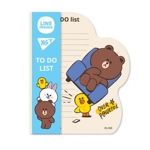 Папір для нотаток YES To Do Line Friends boy планшет з магнітом, блок 52 аркуша (170325)