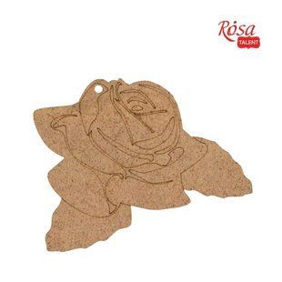 Заготовка для творчества "Роза", ДВП, 9х6,5 см, ROSA TALENT (2809038)