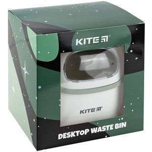 Настільний сміттєвий контейнер Kite, біло-зелений, K24-009-7
