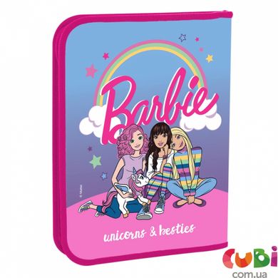 Папка для тетрадей YES пластиковая на молнии В5 Barbie 491550