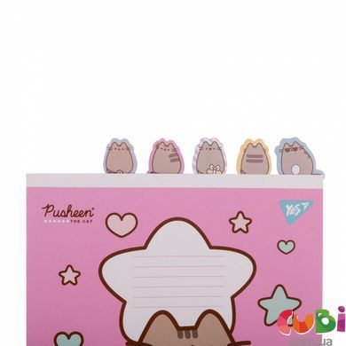 Индексы бумажные Yes "Pusheen", 55х22мм, 100 шт (5x20) (170438)