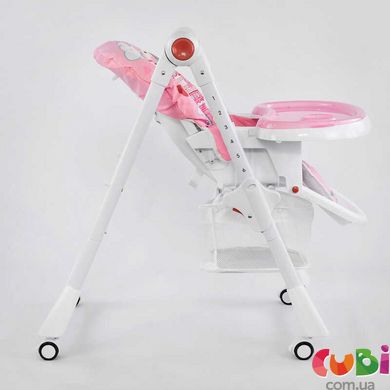Детский стульчик для кормления ПОНИ цвет розовый, в коробке (JOY К-73480)