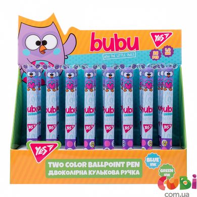Ручка шариковая YES "Bubu", 1,0 мм, 2 цвета (412050)