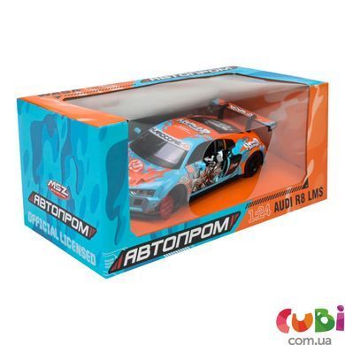 Машина металева АВТОПРОМ арт. 68291A(B) 1:24 Audi R8 LMS, батар, світло, звук, відкриваються дверцята, Різнобарвний