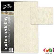 Декоративная картонная бумага PAPIRUS А4, цвет кремовый. 220г м2 (A4 PAPIRUS cream), 201002