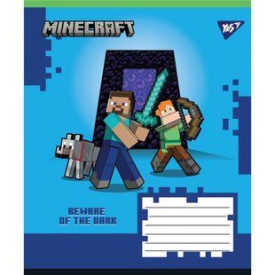767568 А5 24 кл. Yes Minecraft Walls, зошит учнівський шкільний