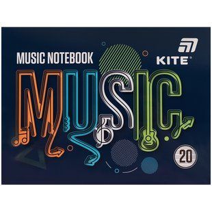 Тетрадь для нот Kite А5, 20 листочков, Music (K26-405)