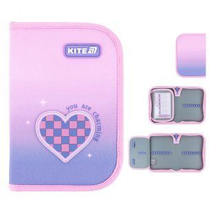 Пенал Kite 1 отделение, 1 отворот, без наполнения 621 Charming (K26-621-1), Розовый