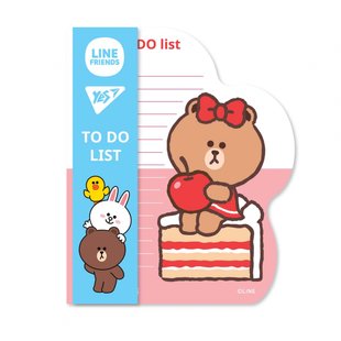 Папір для нотаток YES To Do Line Friends girl планшет з магнітом, блок 52 аркуша (170326)