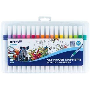 Маркери акрилові, набір 36шт, Kite Creative (K-1158)