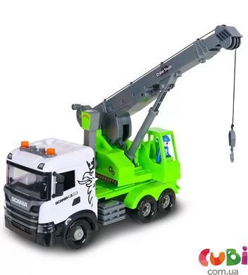 Автомобіль серії "Mid Truck" &ndash; Автокран Scania (світло, звук) (3006KS), комбинированый
