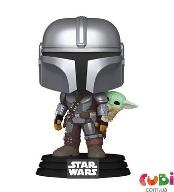 Ігрова фігурка FUNKO POP! серії "Мандалорець" - МАНДАЛОРЕЦЬ З ҐРОҐУ НА СПИНІ (90443), комбінований