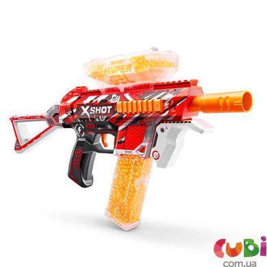Игрушечный бластер X-SHOT Hyper Gel Medium с 10,000 гелевых шариков, 36621R - Быстрострельное Оружие для Игр
