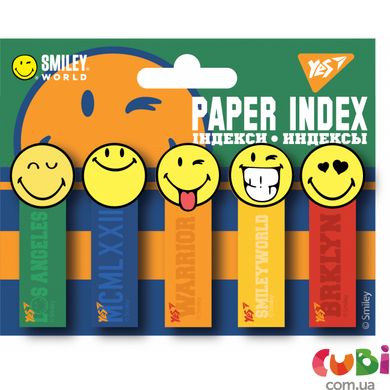 Индексы бумажные YES "Smiley World.College" 50x15мм, 100 шт (5x20) (170285)