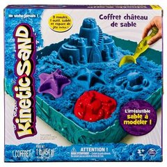 71402 Набір піску для дитячої творчості - KINETIC SAND ЗАМОК з піску (блакитний, 454 г, формочки, лоток)