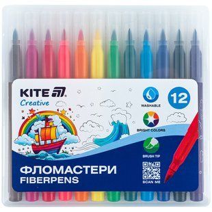Фломастери-пензлики, набір 12шт, Kite Creative (K-1150)