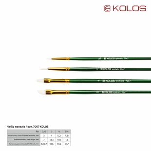 Набір пензлів KOLOS 7067