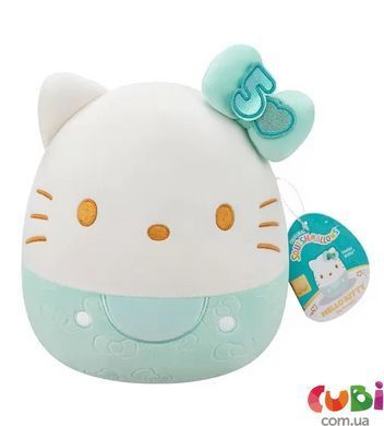 М'яка іграшка SQUISHMALLOWS &ndash; ХЕЛОУ КІТТІ У СМАРАГДОВОМУ (20 cm)