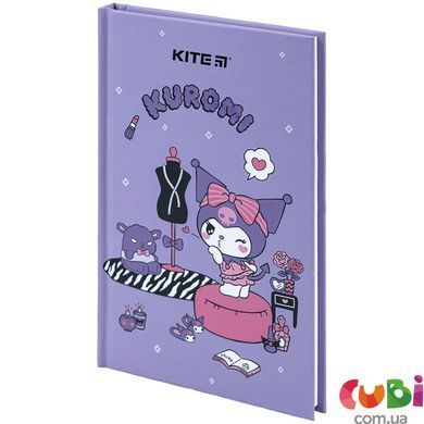 Записная книга Kite Kuromi (HK24-199-2), твердый переплет, формат А6, 80 листов в клетку