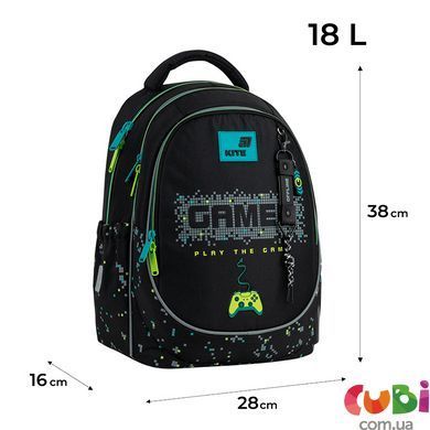 Рюкзак Kite Education 700 Play the Game (K26-700M-4), Чорний