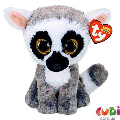 Детская игрушка мягконабивная TY Beanie Boo's 36224 Лемур "LINUS" 15см, 36224