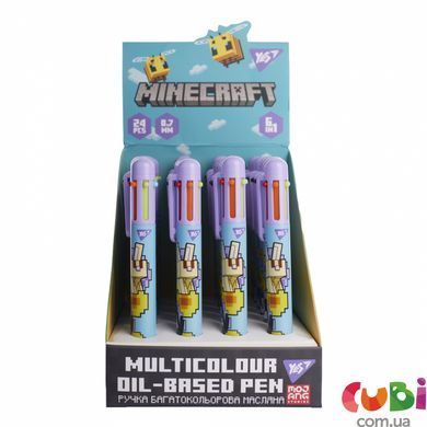 Ручка шариковая Yes "Minecraft.Spring" 0,7 мм, 6 цветов (412268)