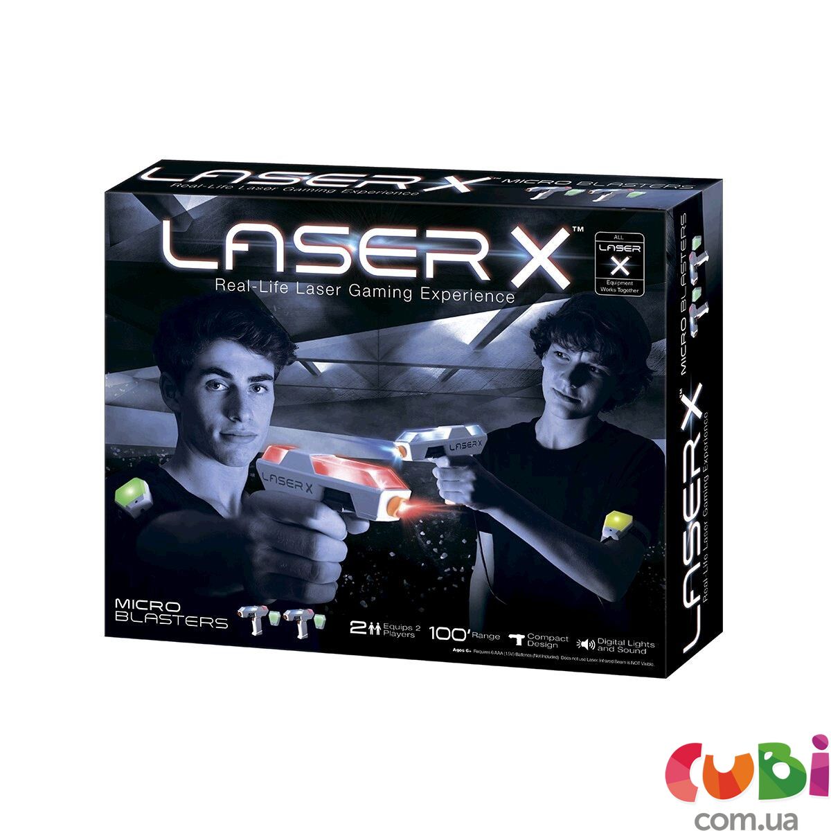 Игровой набор для лазерных боев - LASER X МИНИ ДЛЯ ДВУХ ИГРОКОВ (2  бластера, 2 мишени) , купить в Cubi