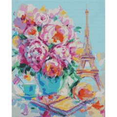 Алмазная мозаика SANTI Цветущий Париж, 40 50см на подрамнике, 954700