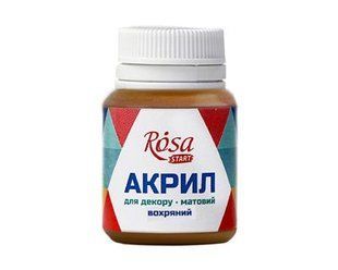 Акрил для декору, Вохряний, матовий, 20 мл ROSA START, 20005