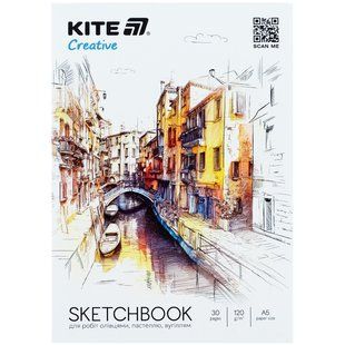 Скетчбук для карандашных работ Kite Creative (K-1277), А5, 30 листов