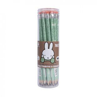 Карандаш Yes графитный круглый с резинкой "Miffy" с фольгой (280691)
