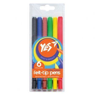 650458 Фломастеры YES 6 цветов Erudite