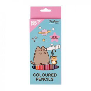 Карандаши цветные Yes 12/24 цвета "Pusheen. Cheek" (290745)