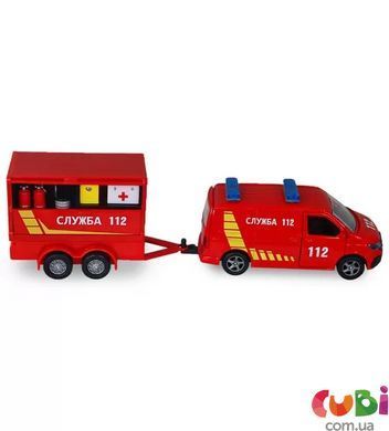 Игровой набор - VOLKSWAGEN СЛУЖБА 112 (с прицепом), комбинированый