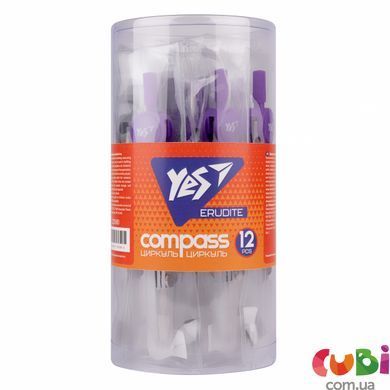 Циркуль Yes у прозорому чохлі із запасними грифелями (220080)