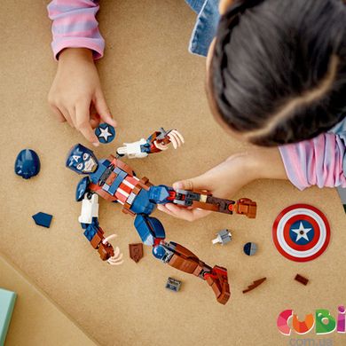 Конструктор детский ТМ LEGO Фигурка Капитана Америка для сборки, 76258