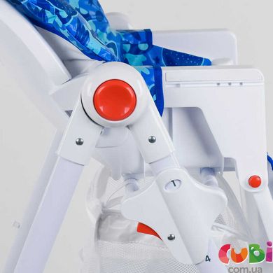 Дитячий стільчик для годування Космос колір біло-синій, м'який PVC (JOY К-22810)