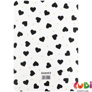 Книга записна A5, 80 аркушів клітинка, Black&White (8700-26-a)