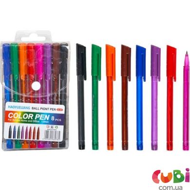 Набір ручок масляних 607 8 кольорів