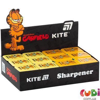 Точилка з контейнером прямокутна Kite Garfield (GF26-116), помаранчевий; жовтий