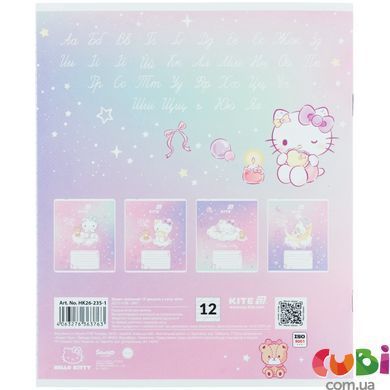 Зошит шкільний Kite Hello Kitty (HK26-235-1), 12 аркушів, коса лінія