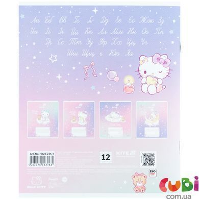 Зошит шкільний Kite Hello Kitty (HK26-235-1), 12 аркушів, коса лінія