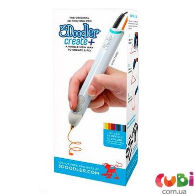 3D-ручка 3Doodler Create PLUS для проф. використання - БІЛА (75 cтержней, аксесуари)