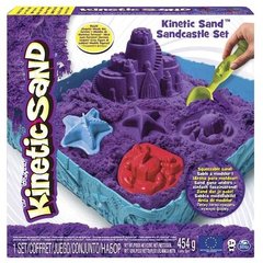 71402 Набір піску для дитячої творчості - KINETIC SAND ЗАМОК з піску (фіолетовий, 454 г, формочки, лоток)