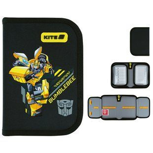 Пенал Kite 1 отделение, 2 отворота, без наполнения 622 TF (TF26-622), Чорний