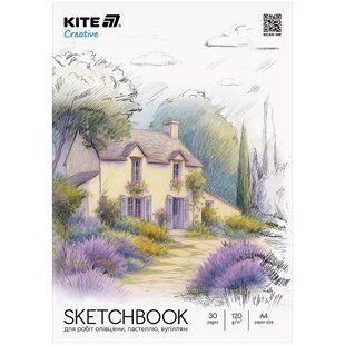 Скетчбук для робіт олівцями, A4, 30 арк., Kite Creative (k-1278)