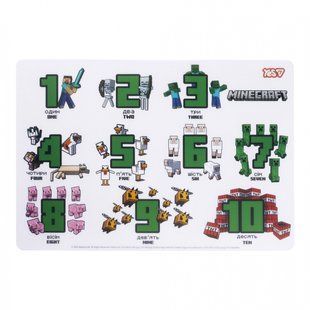 Подкладка пластиковая для стола Yes "Minecraft.Modes" числа (492364)