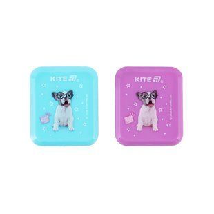 Точилка с контейнером прямоугольная Kite Studio Pets (SP26-116), фіолетовий; блакитний